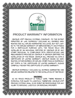 centaurs limited fence warranty